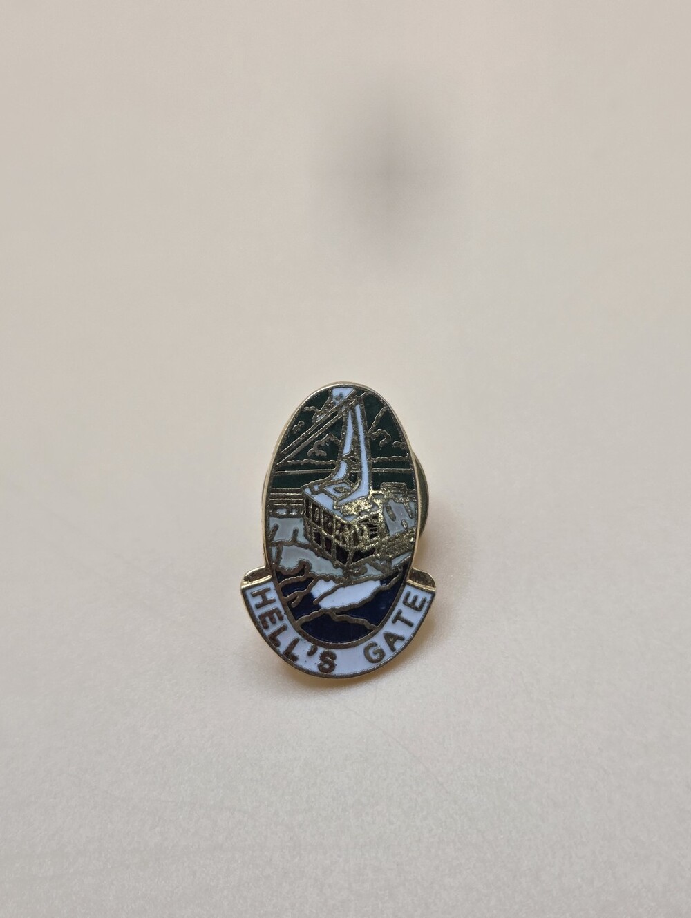 Vintage Hell’s Gate Tramway Enamel Lapel Pin | Fraser Canyon BC Souvenir